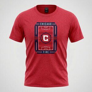 Chicago Fire Soccer Club Short‎ Sleeve Tee Red Size L NWT MLS